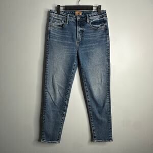 Driftwood Gizelle Women's Medium/Dark Wash High Rise Girlfriend Skinny Jeans 27‎